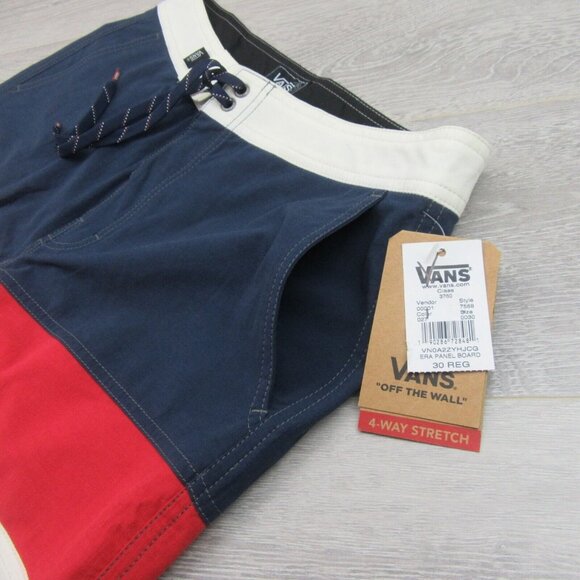 Vans Era USA Striped Panel Boardshort Swim Trunks Men's Size 30 NEW - Picture 5 of 12